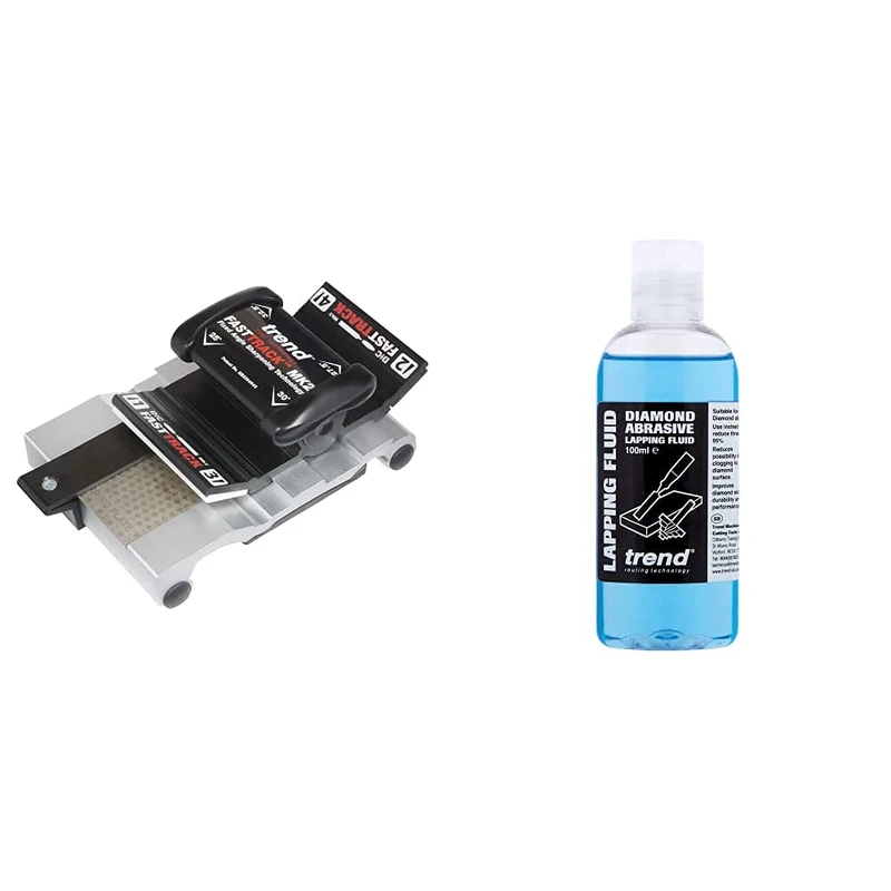 Trend FTS/KIT/MK2B Fast Track MK2 Fixed Angle Sharpening Technology & DWS/LF/100 Diamond Abrasive Lapping Fluid, Blue, 3.4 fl oz