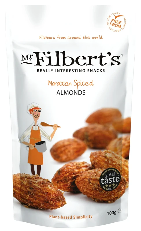 Mr Filbert's Moroccan Spiced Almonds, 12 x 100g