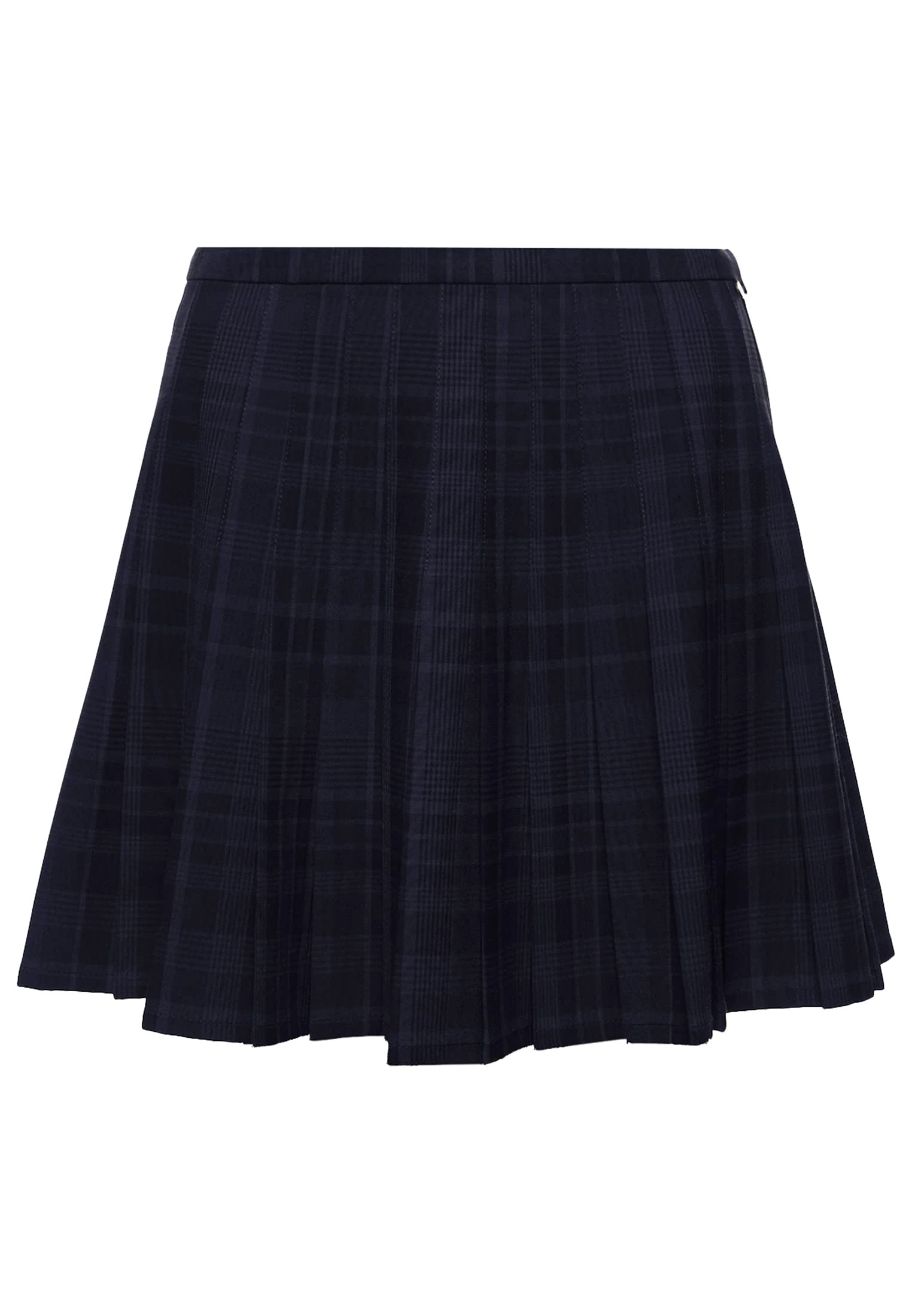 Superdry Women's Check Pleated Mini Skirt, Navy, 10