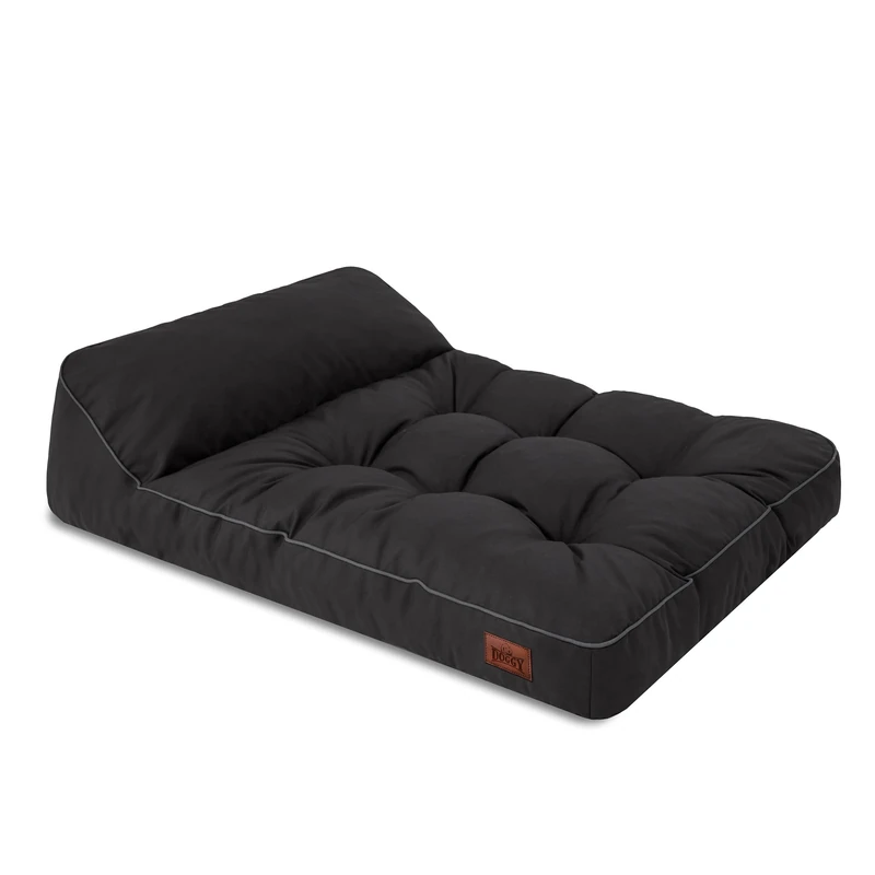 HOBBYGARDEN Dog Mattress Pet Bed Dog Lounger Cushion Bed Sofa Dog Basket Pet Bed Soft Dog Sofa Mattress L - 98 x 62 cm Black