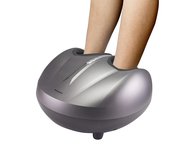 BEPER P302MAS050 Shiatsu Foot Massager with Heat and Air Compression, 3 Intensities, 2 Selectable Heat Levels, Remote Control Included, Perfect for Home and Office Stress Relief