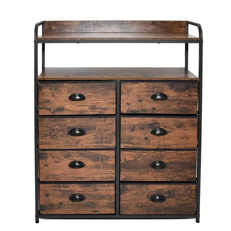 FWStyle Maya Industrial Storage Shelving Unit with Handles - Image 1