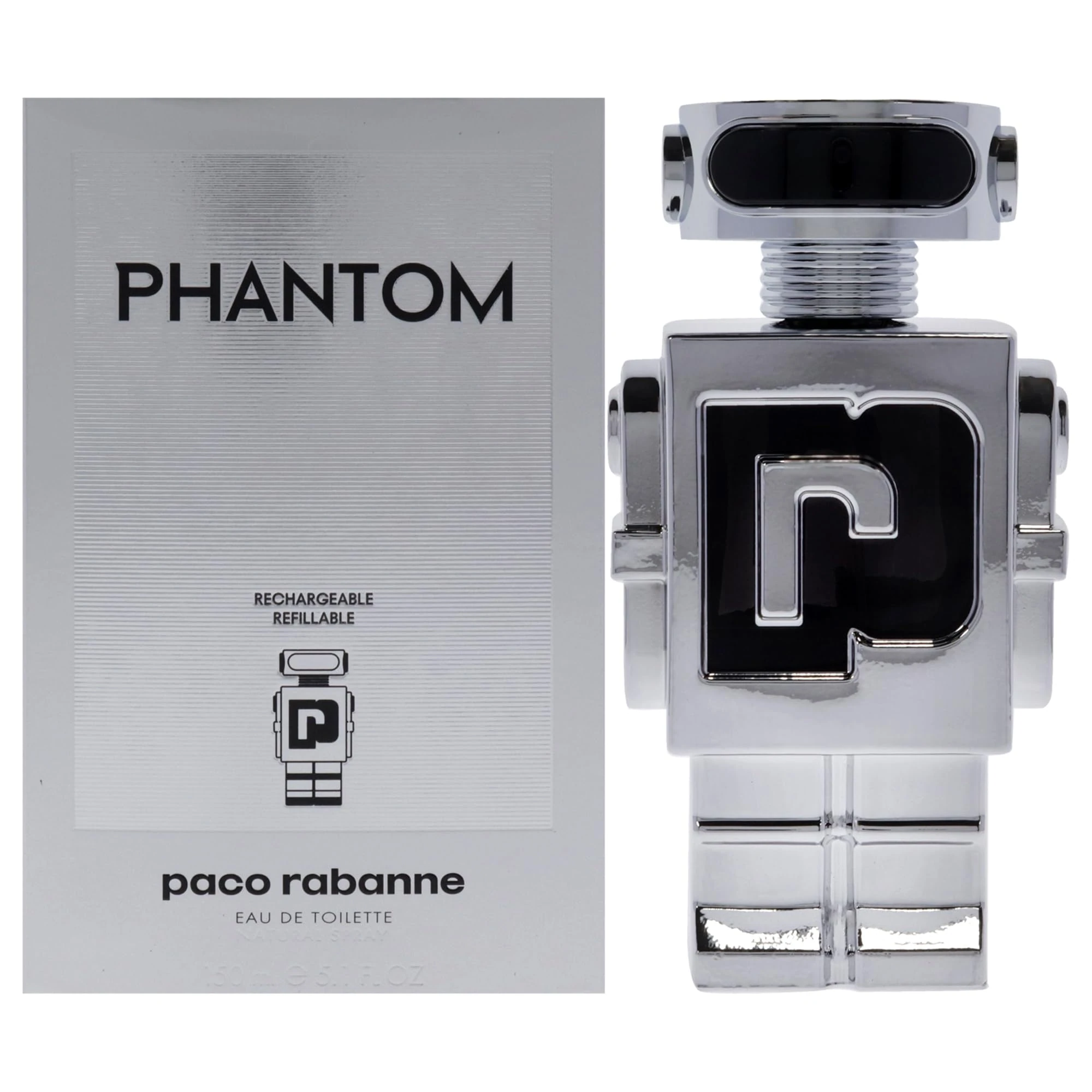 Paco Rabanne Phantom EDT Rechargable, Cream, 150 ml (Pack of 1)