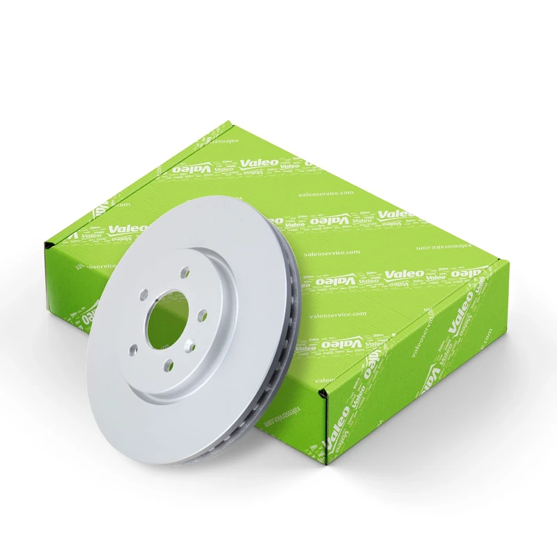 VALEO - Coatedbrake discs - 672623 - Box of 2 ventilated and perforated discs - Front axle - Similar to OE design and quality - Valeo, Braking expert since 1923