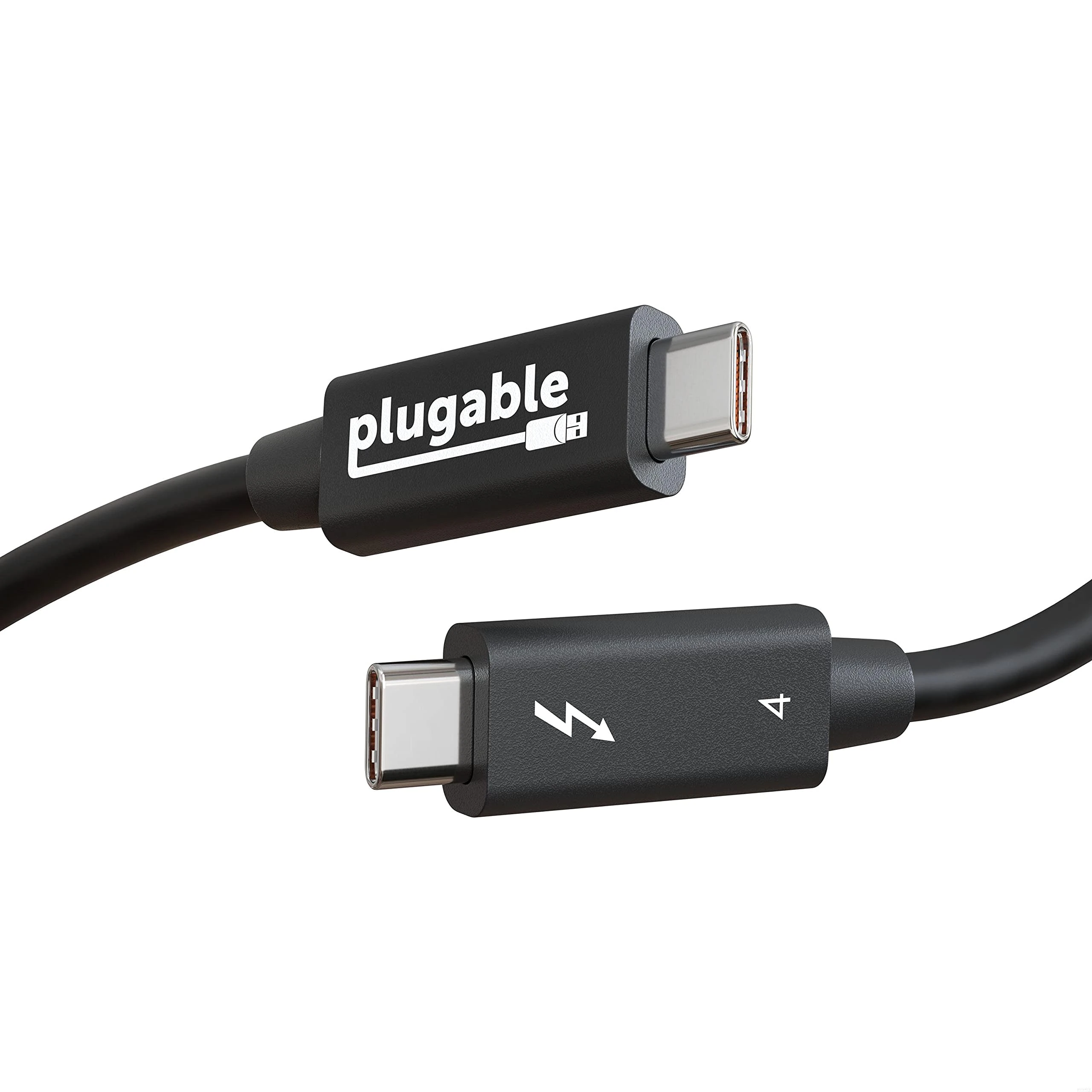 Plugable Thunderbolt 4 Cable [Thunderbolt Certified] 3.3ft USB4 Cable with 100W Charging, Single 8K or Dual 4K Displays, 40Gbps Data Transfer, Compatible with Thunderbolt, USB4, USB-C - Driverless