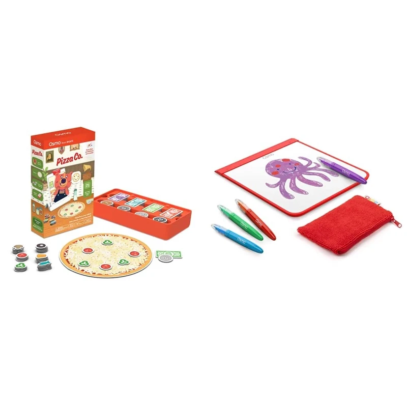 Osmo - Pizza Co. - Ages 5-12 - Communication Skills & Math - Learning Game & Monster - Ages 5-10 - Bring Real-life Drawings to Life - For iPad or Fire Tablet
