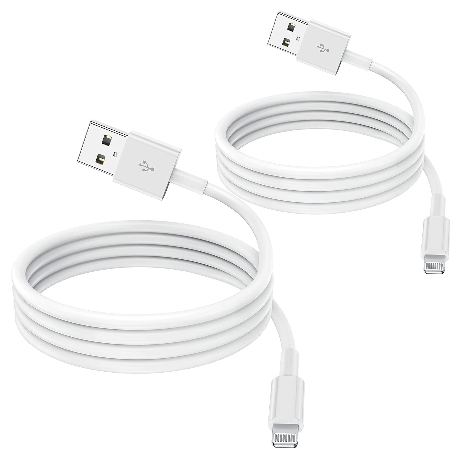 TUMABER 2 Pack Apple MFi Certified iPhone Charger Cable 0.3m, Lightning to USB Cord 0.3m Fast Charging Phone Short Chargers for iPhone13/12/12 mini/ 11/11Pro/Max/X/XS/XR/XS Max/8/7/6/iPad, White