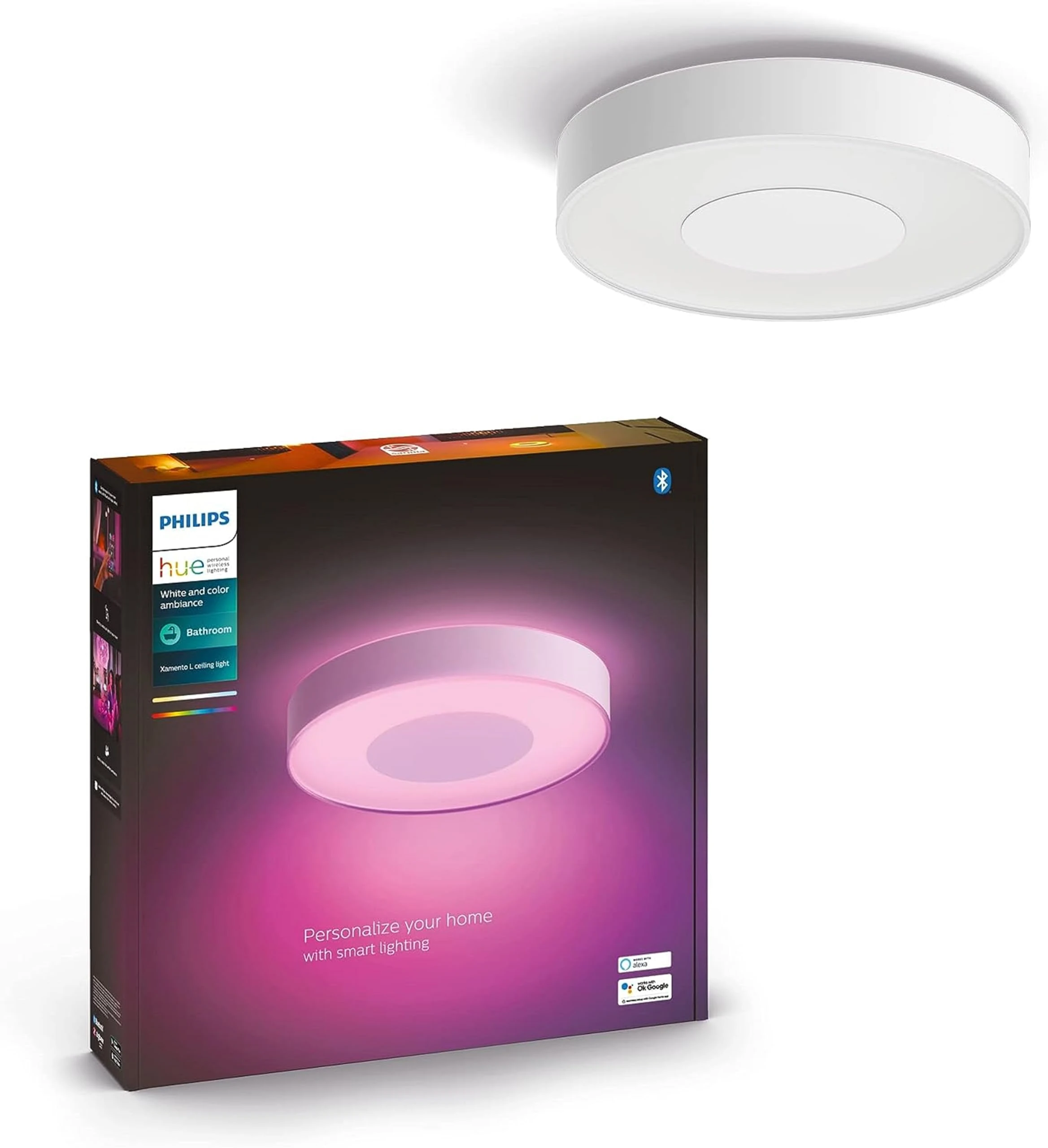 Philips Hue White & Col. Amb. Xamento ceiling lamp L white 3450lm