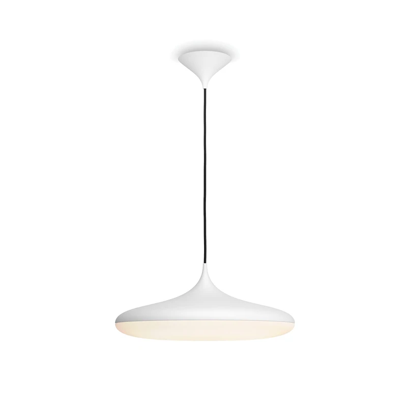 Philips Hue White Amb. Cher LED Pendant Light with Dimmer Switch, White, Dimmable, All White Shades, Controllable via App, Compatible with Amazon Alexa (Echo, Echo Dot)