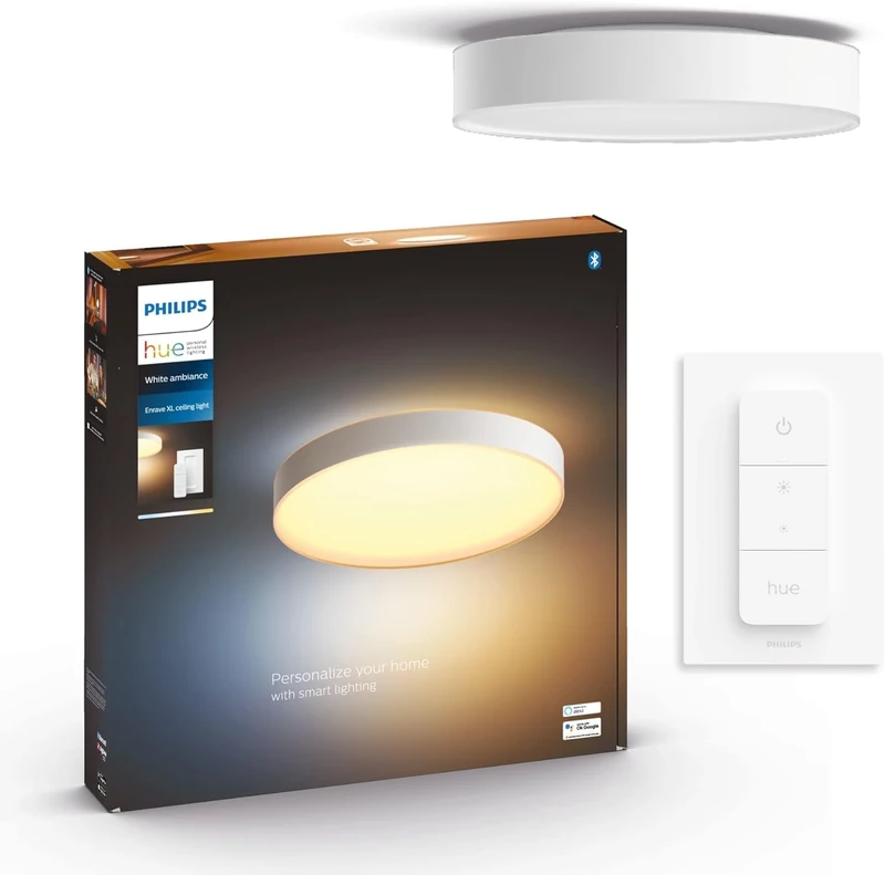 Philips Hue Enrave White Ambiance Smart Ceiling Light [Extra Large], White. Works with Alexa, Google Assistant and Apple Homekit