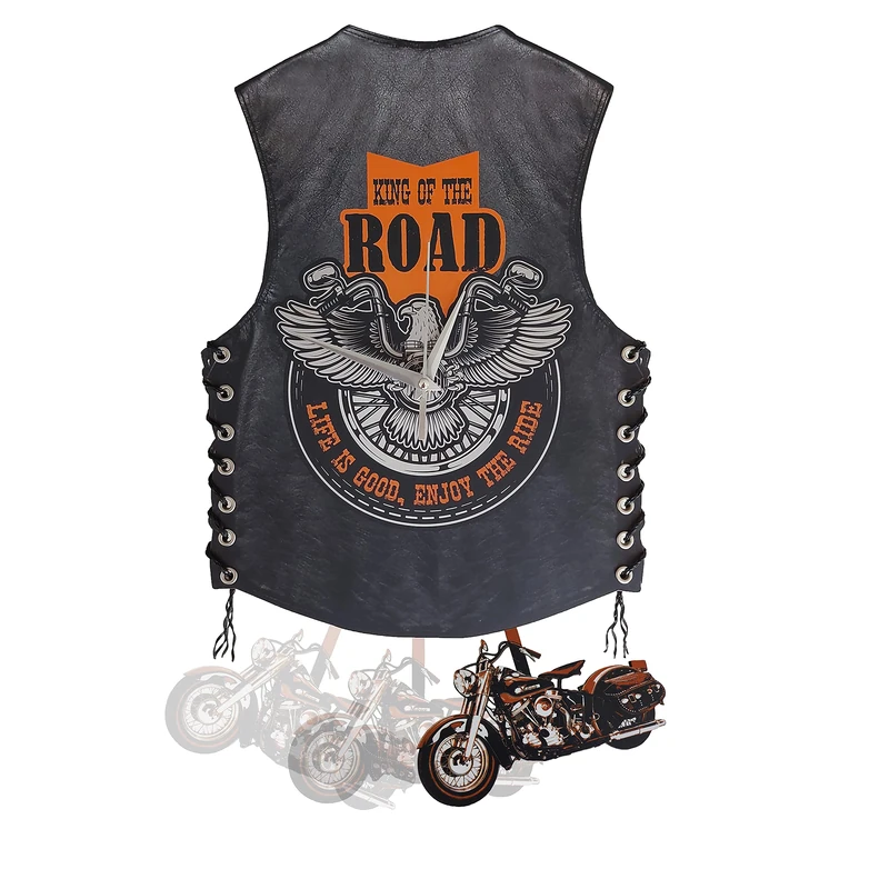 Good Time Motorcycle Wall Clock, Motorcycle Pendulum Swinging Wall Clock, Motorcycle Wall Art, Gifts for Fans Motorcycle Owners, Harley Davidson Gifts for Men and Women.