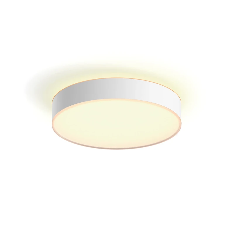 Philips Hue Devere White Ambiance Smart LED Bathroom Ceiling Light Fixture [Medium White with Dimmer Switch] Works with Alexa, Google Assistant and Apple Homekit.