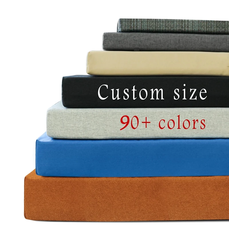 ROFIELTY Custom Bench Cushion, Bench Cushion Indoor/Outdoor, 90+ Colours Window Seat Cushion High Resilience Foam Garden Furniture Cushions Double Piping Bench Cushions