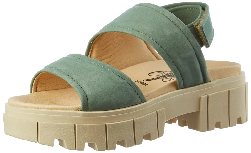 Fly London Women's JIRA865FLY Heeled Sandal, Jade Green, 6 UK