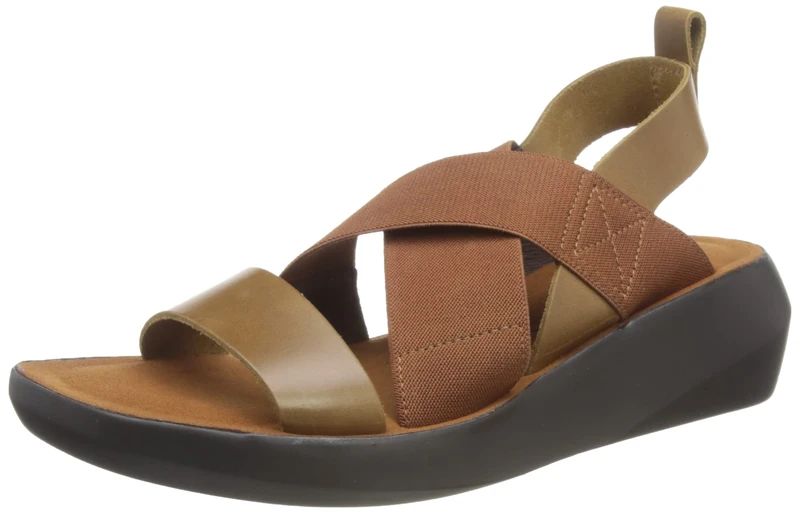 Fly London Women's Sandal, Slingback, Camel, 4 UK