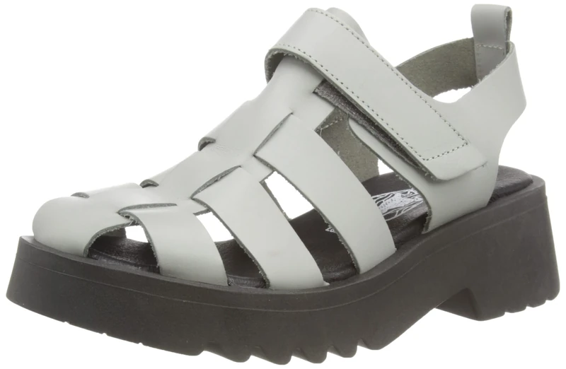 Fly London Women's Wedge Sandal, Slingback, Cloud, 4 UK
