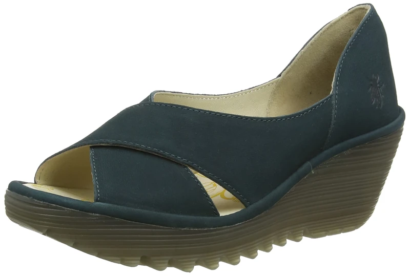 Fly London Women's YOMA307FLY Wedge Sandal,TEAL,3 UK