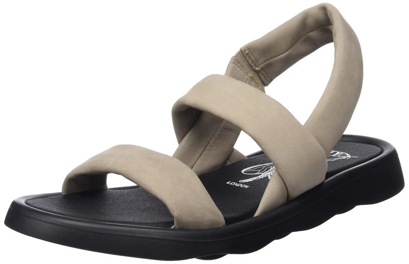 Fly London Women's TERA873FLY Flat Sandal, Concrete, 2.5 UK