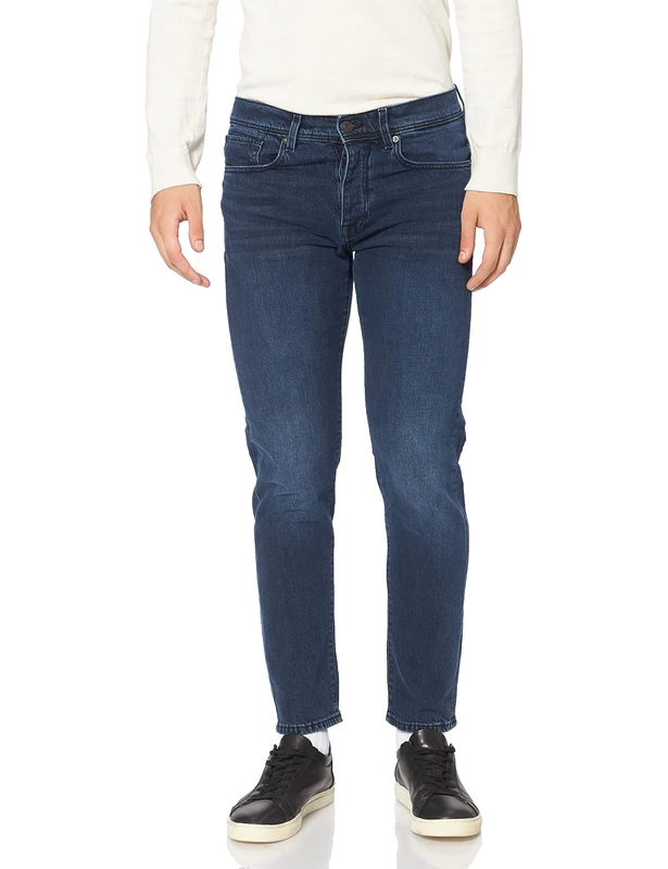 SELECTED HOMME BLUE Men's SLHSLIMTAPE-Toby 4072 B.B ST JNS U NOOS Jeans, Blue Black Denim, 31/32