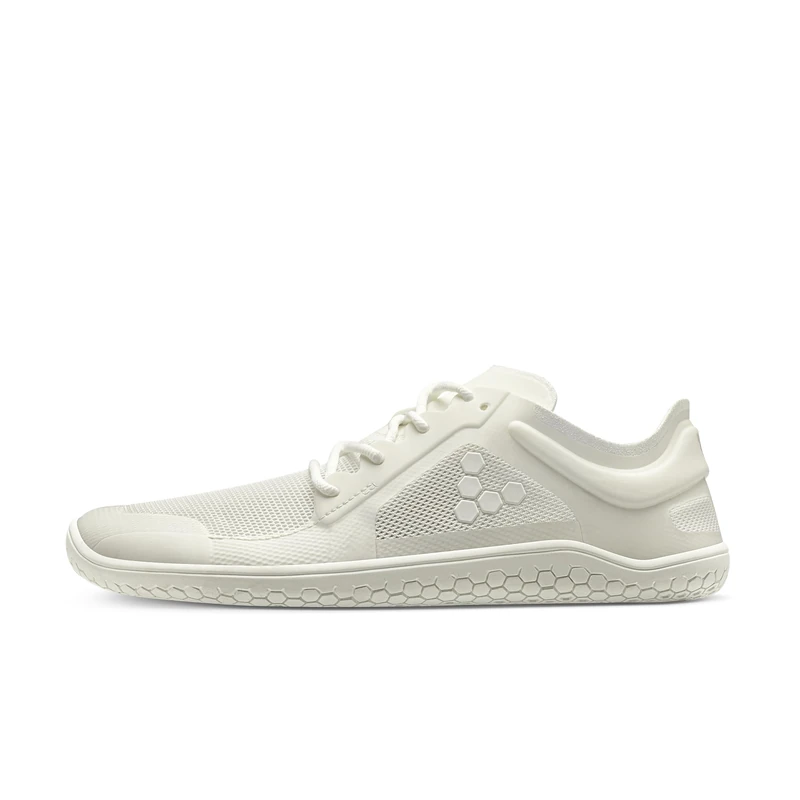 VIVOBAREFOOT Primus Lite III Womens Barefoot Shoes | Build Strength, Balance & Mobility | Lightweight for Training & Running | Wide Fit Grounding Shoes | Vegan Bright White