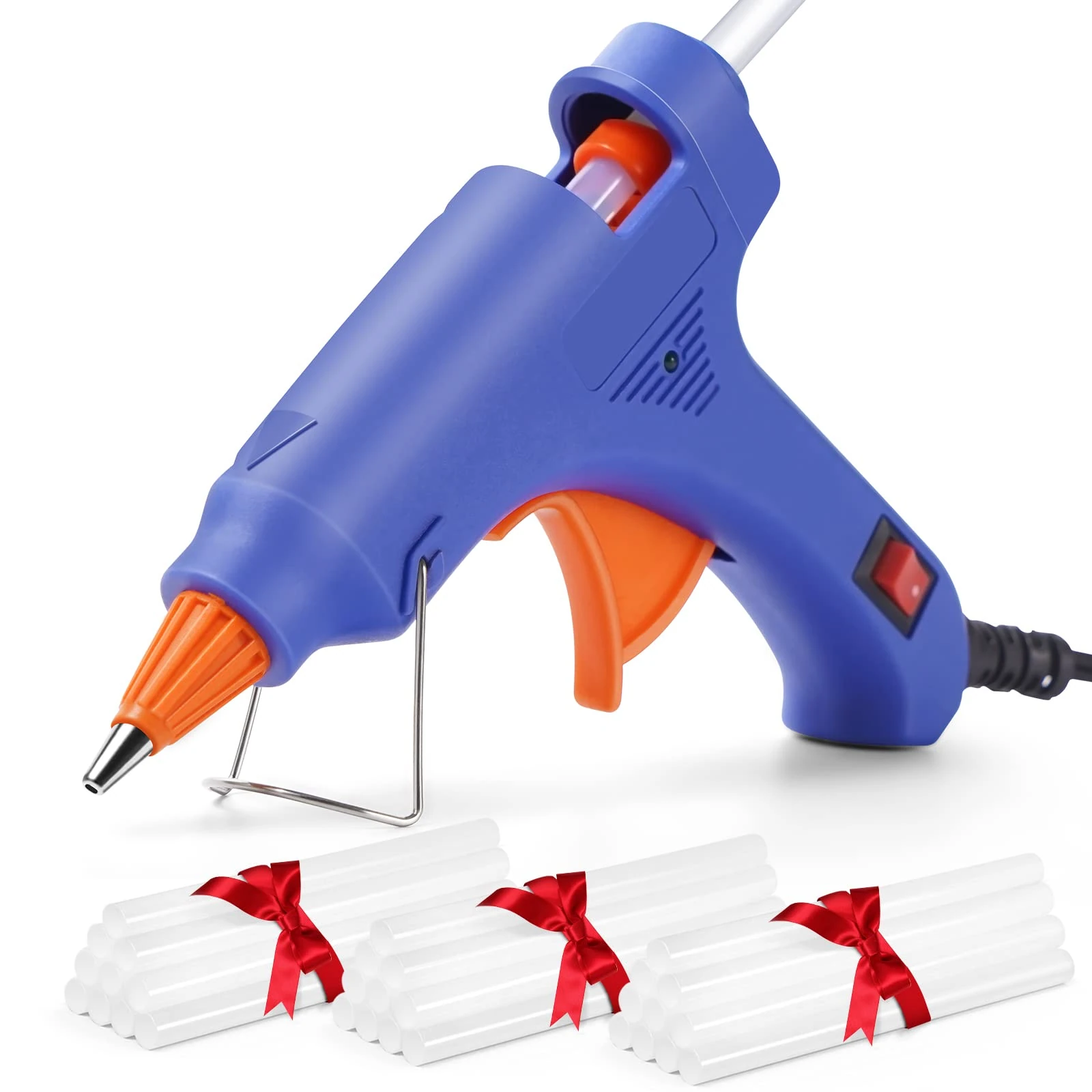 Hot Glue Gun, Fireproof Mini Hot Glue Gun kit with 30pcs Glue Sticks, Fast Heating Small Glue Gun, Anti-Drip Glue Gun for Kids Dly School Craft Projects and Quick Home Repairs, 20W