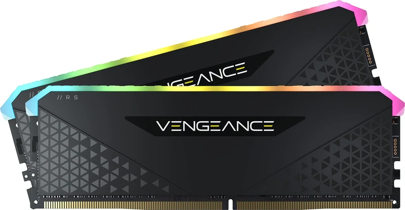 Corsair VENGEANCE RGB RS DDR4 RAM 32GB (2x16GB) 3200MHz CL16 Intel XMP 2.0 AMD Ryzen iCUE Compatible Computer Memory - Black (CMG32GX4M2E3200C16)