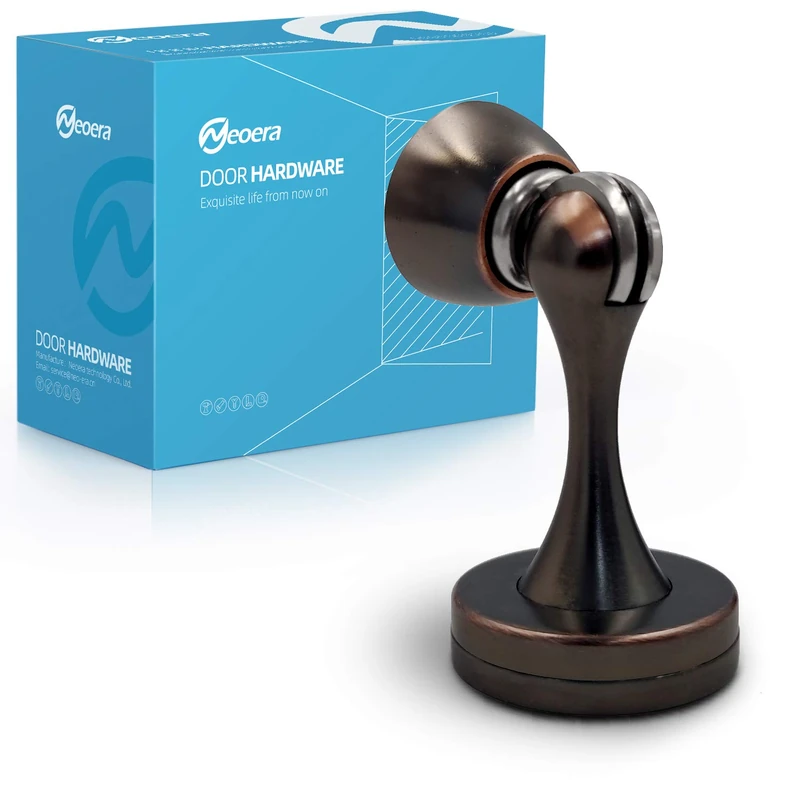 Neoera Magnetic Door Stop（Oil Rubbed Bronze Color） Door Stopper Strong Magnetic Door Catch for Hold Door Open, Anti-Rust, Heavy Duty for Various Door Types, Wall & Floor Mount 6Pack