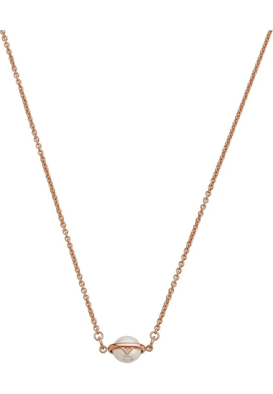 Emporio Armani Women's Sterling Silver Pendant Necklace, Total length: 35cm+ 7cm adjustable chain