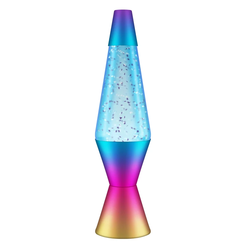 Lava Lamp 2456, Chrome Star Glitter, Clear Liquid, Decorative Base and Cap, Original 14.5 inch LAVA® Motion Lamp to Illuminate Your Mood, Green - Image 1