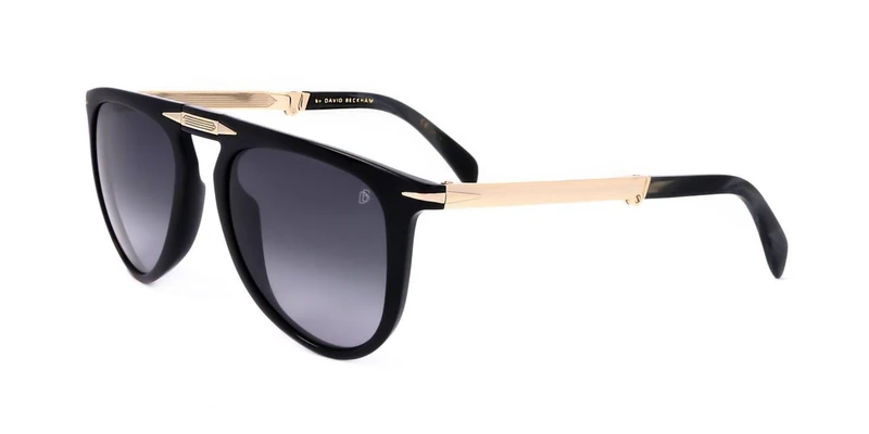 David Beckham Db 1039/s/fd 2M2/9O BLACK GOLD Sunglasses Men's Propionate, Standard, 54