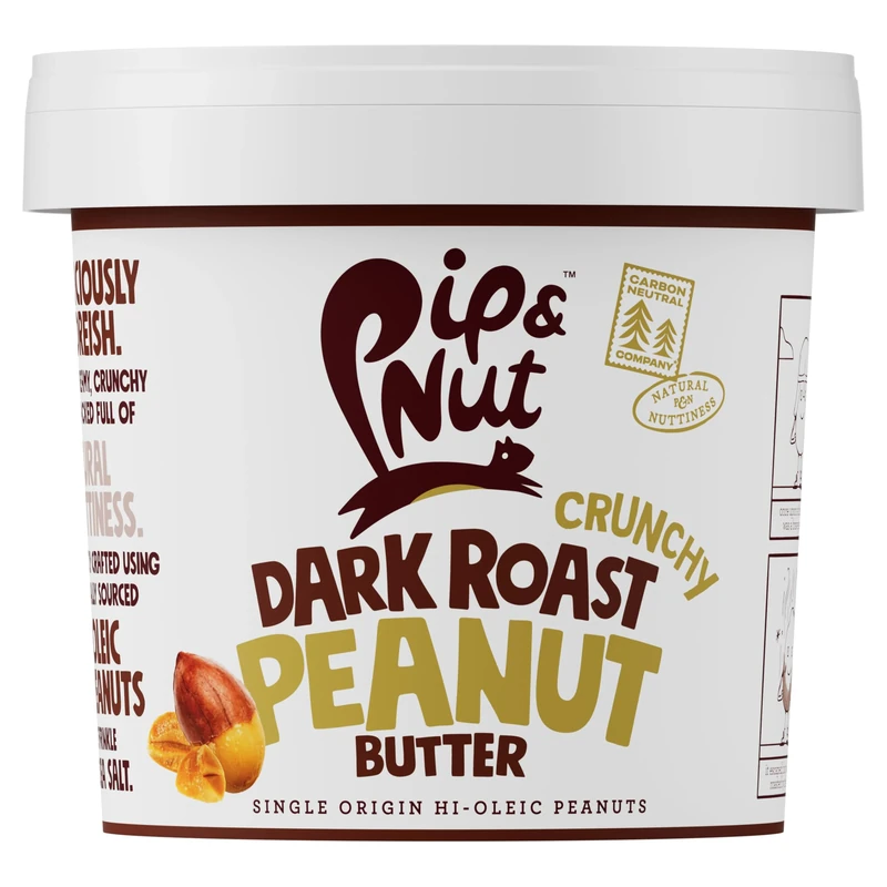 Pip & Nut - Ultimate Crunchy Dark Roast Peanut Butter (1kg) | Natural Nut Butter, No Palm Oil, No Added Sugar, Hi-Oleic Peanuts, High in Unsaturated Fats, Gluten Free, Vegan, Dairy Free