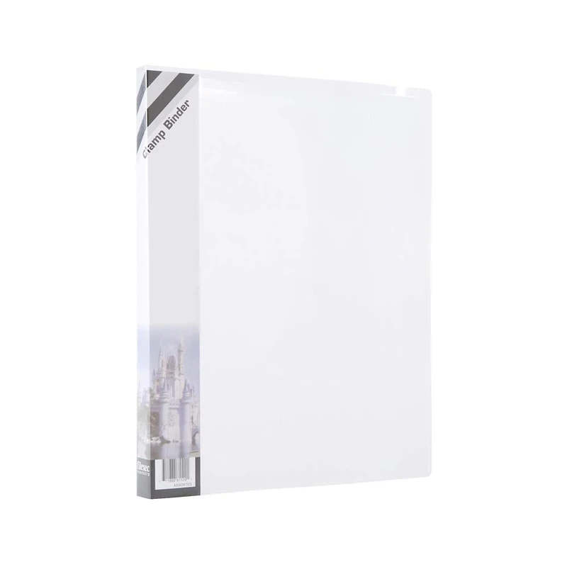 Filexec Products Clamp Binder, Removable Spine Label, Interior Pocket, Translucent Clear of 12 (50640-61123)