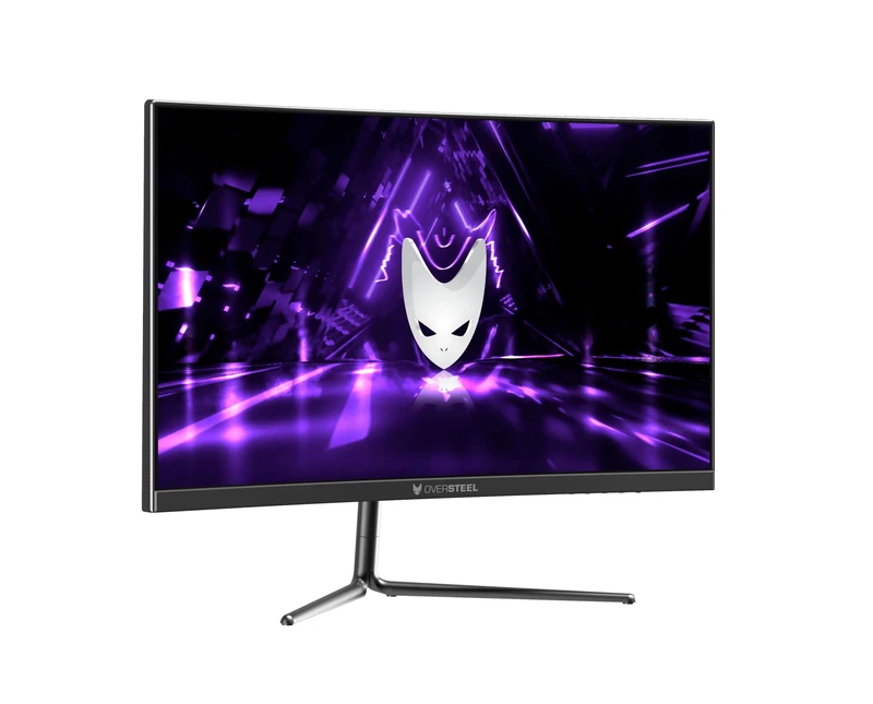 Oversteel - KRYPTO Gaming Monitor QLED 27'' QHD (2560x1440), VA Panel, 16:9, Curved R1500, 1ms, 144 Hz, 2x HDMI, Display Port, UK Plug, Black