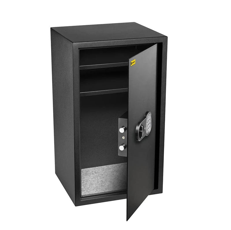 HomeSafe HV70E Large Digital Safe with Electronic Lock, 70x40x36cm, Electronic Money Safe Lock Box for Home Security, Storage Safety Locker, Office Safe for documents with 2 height-adjustable shelves