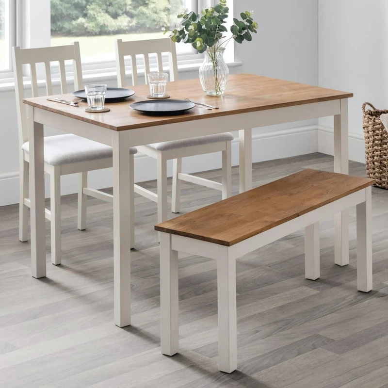 Julian Bowen Coxmoor Rectangular Dining Table - Ivory/Oak Tables - Image 1