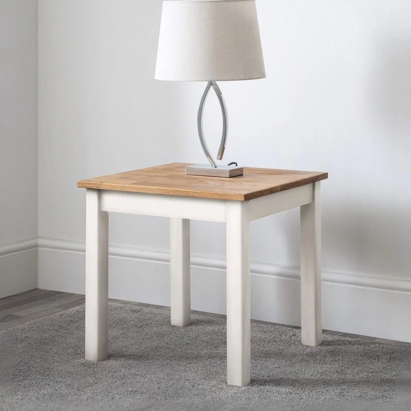 Julian Bowen Coxmoor Lamp Table - White/Oak Tables