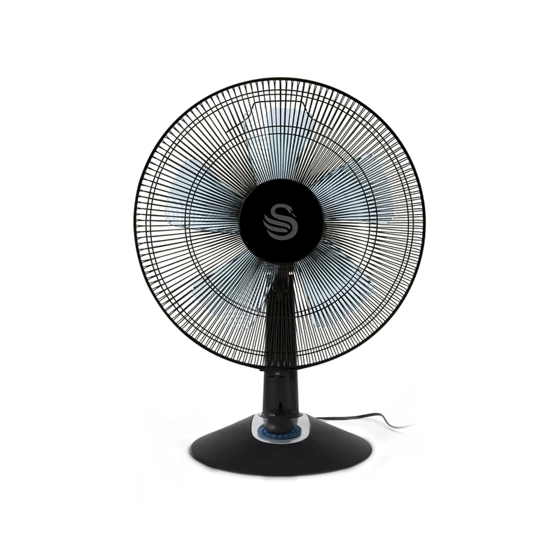 Swan 12" Silence & Turbo Desk Fan, Powerful Cooling, Two Speeds, Extremely Quiet, SFA23022N