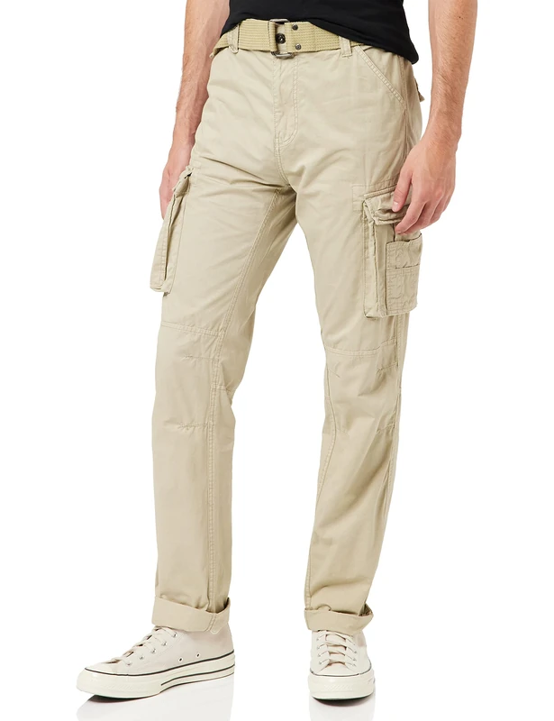 Schott NYC TRRANGER70 Pantalon, LT.Beige, 34 Homme