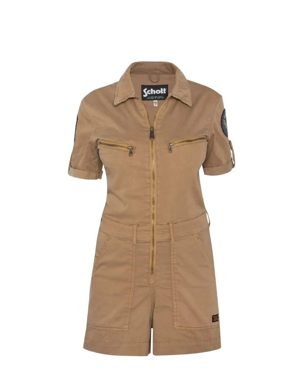 Schott NYC Women's TRSWIFTW Combi Women, LIGHT KAKI, L