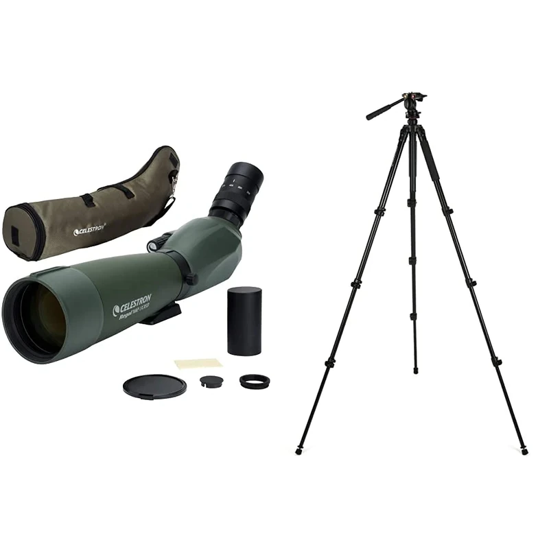 Celestron 52305 Regal M2 80ED Spotting Scope & 82052 Regal Premium Tripod - Black