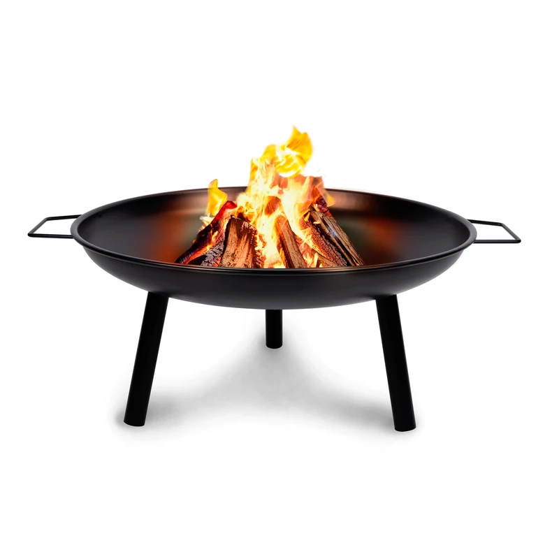 BBQ Collection Fire Bowl - Fire Pit - Outdoor for the Garden - Portable - Steel - Ø 60 Cm - Height 29 Cm - Black,8711252193663