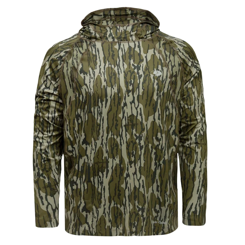 Mossy Oak Men's Camo Hoodie Lightweight Hunting Shirts, Original Bottomland, XL