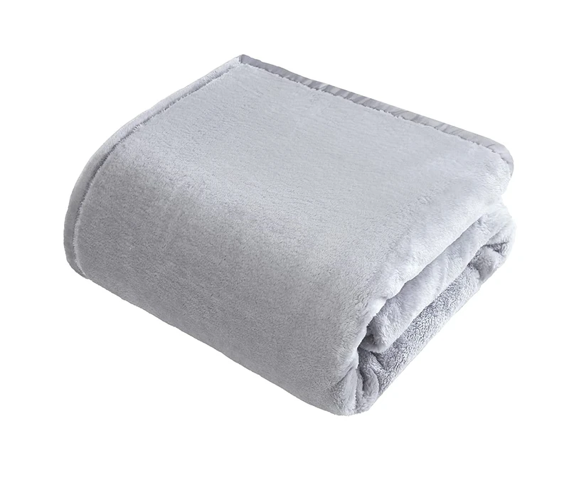 Sleepdown Luxury Cashmere Touch Silver Grey Throw Over Sofa Super Soft Warm Cosy Bed Blanket Bedspread - 150cm x 200cm, 5056242828860
