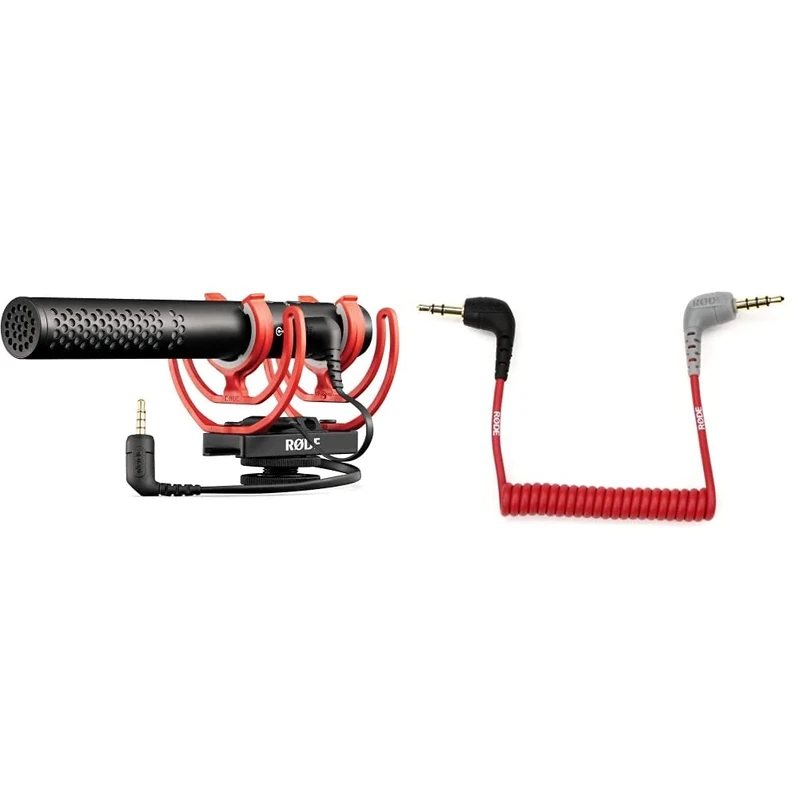 RØDE VideoMic NTG Premium On-Camera Shotgun Microphone with USB Recording, High Pass Filter, High-frequency Boost, Pad, Safety Channel & SC7 TRS to TRRS 3.5mm Patch Cable, Smartphone