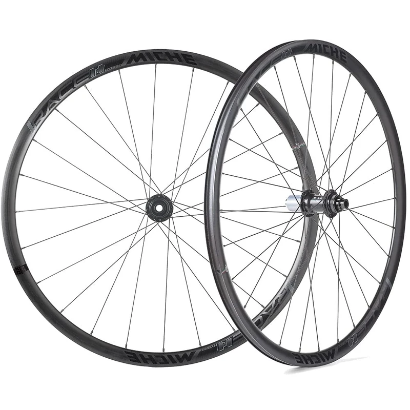 MICHE Race H Disc Road Wheelset, Black, Compatible with Campagnolo cassettes