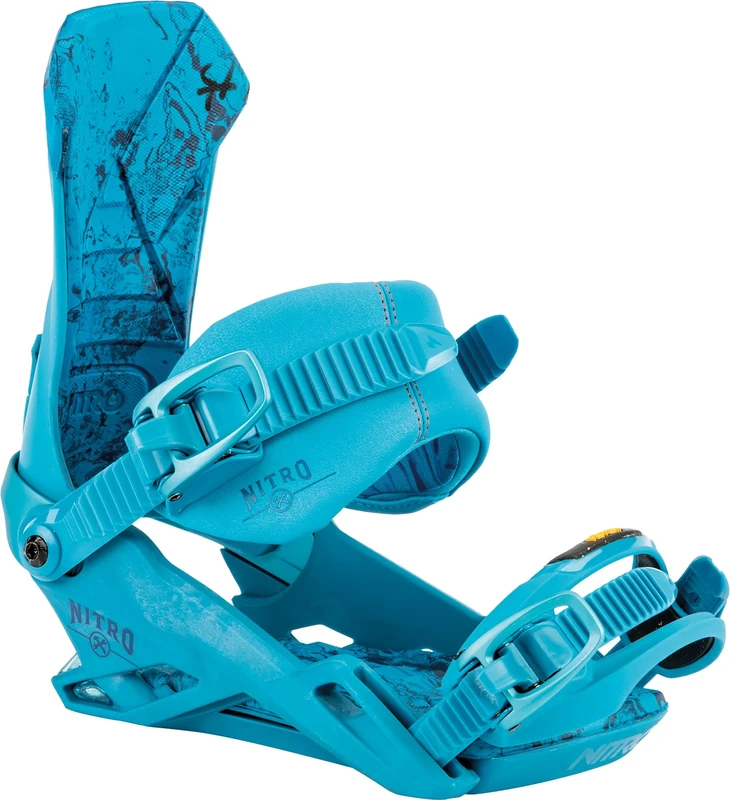 Nitro Men's Team '22 All Mountain Freestyle Freeride Binding Snowboard Binding, F.C.S-Blue, L