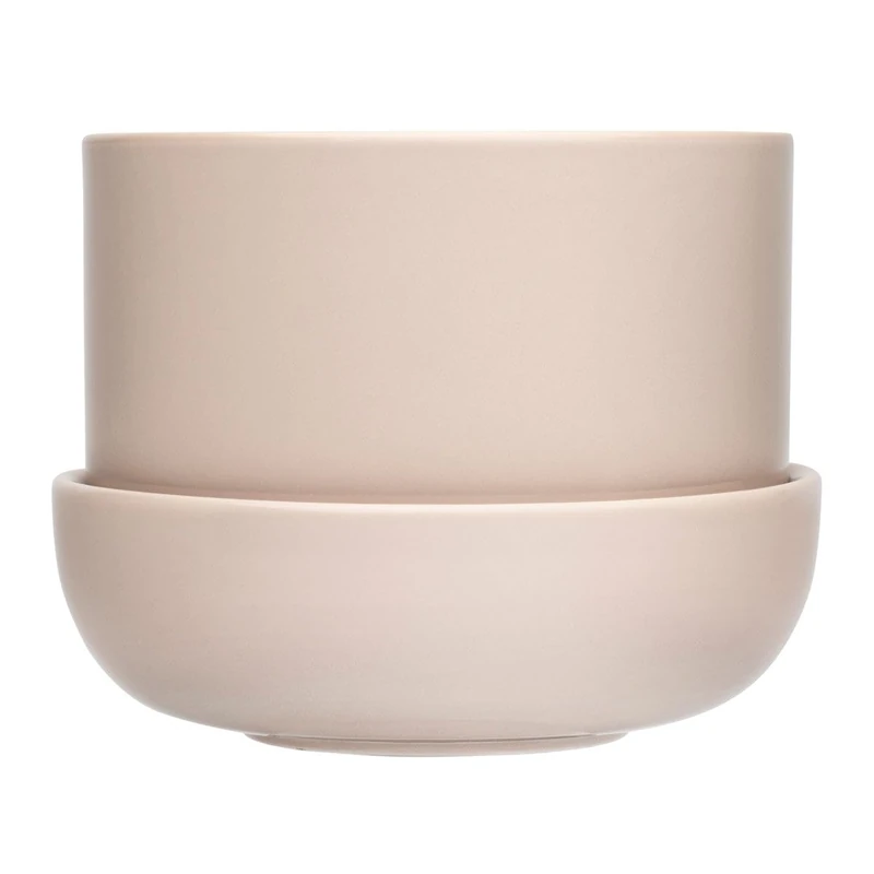 Iittala Nappula 1059790 Flower Pot with Saucer Ceramic 17 x 17 x 13 cm Beige