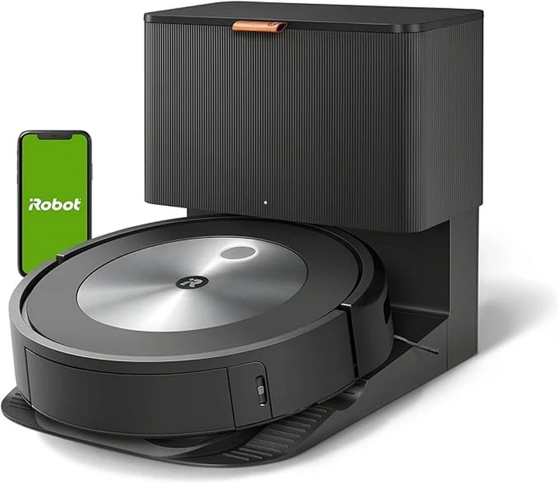 iRobot Roomba j7+ Wi-Fi Connect Robot Vacuum with Automatic Dirt Disposal - Dual Multi Surface Rubber Brushes, Ideal for Pets, Learns, Maps, and Adapts to your Home, Object Detection and Avoidance - Image 1