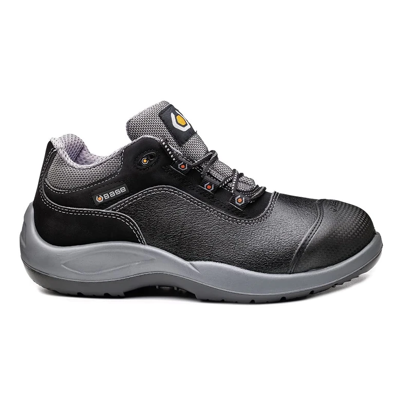 Base Protection, Mozart Safety Shoes for Men and Women, Black, Size 9 - Image 1