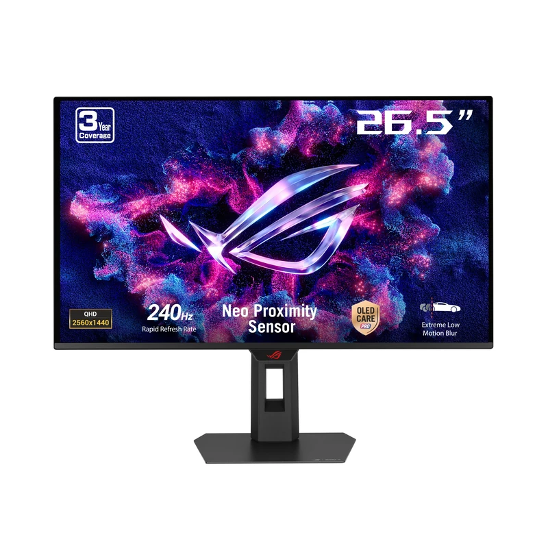 ASUS ROG Strix OLED XG27AQDMES gaming monitor ― 27-inch (26.5-inch viewable) 1440p 240 Hz, 0.03ms, ASUS Care Pro, ELMB, G-SYNC® compatible, 99% DCI-P3, and DisplayWidget Center